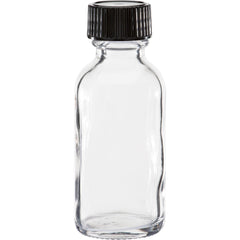 1oz BOSTON ROUND CLEAR GLASS BOTTLES