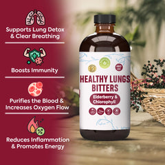 Healthy Lungs Bitters with Elderberry and Chlorophyl
