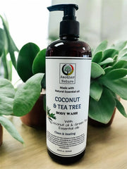 Coconut & Tea Tree - Body Wash Infuse with Green Tea Essential oil - 16oz