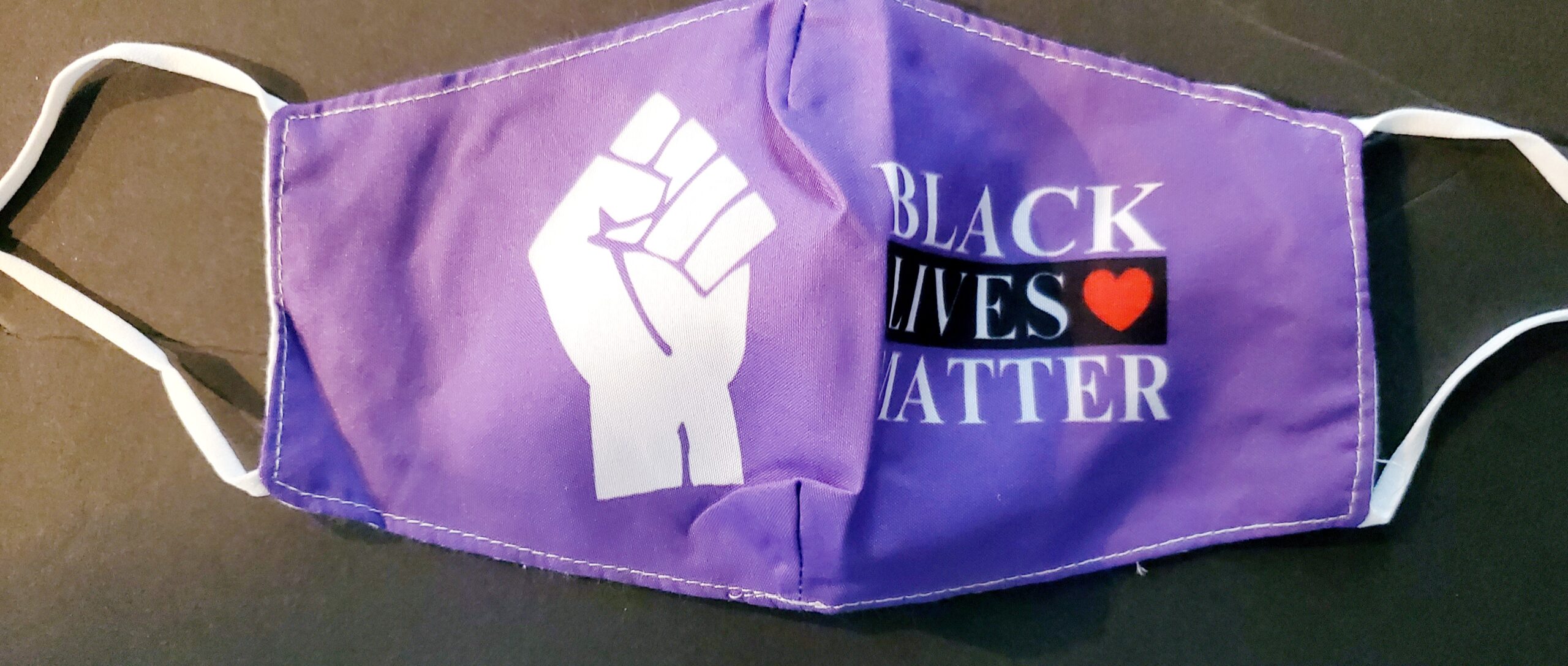 PURPLE BLACK LIVES MATTER FACE MASK