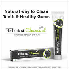 Charcoal Toothpaste | Whitens Teeth & Fresh Breath: No Bleach, No Fluoride | Activated Bamboo Charcoal & Organic Herbs