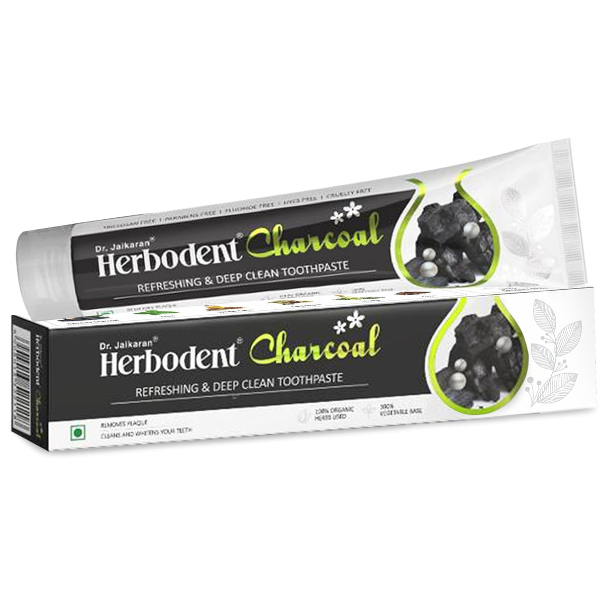 Charcoal Toothpaste | Whitens Teeth & Fresh Breath: No Bleach, No Fluoride | Activated Bamboo Charcoal & Organic Herbs