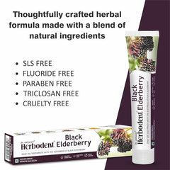 Black Elderberry Toothpaste | Toothpaste with the goodness of Black Elderberry | SLS FREE | 5 Organic Herbs