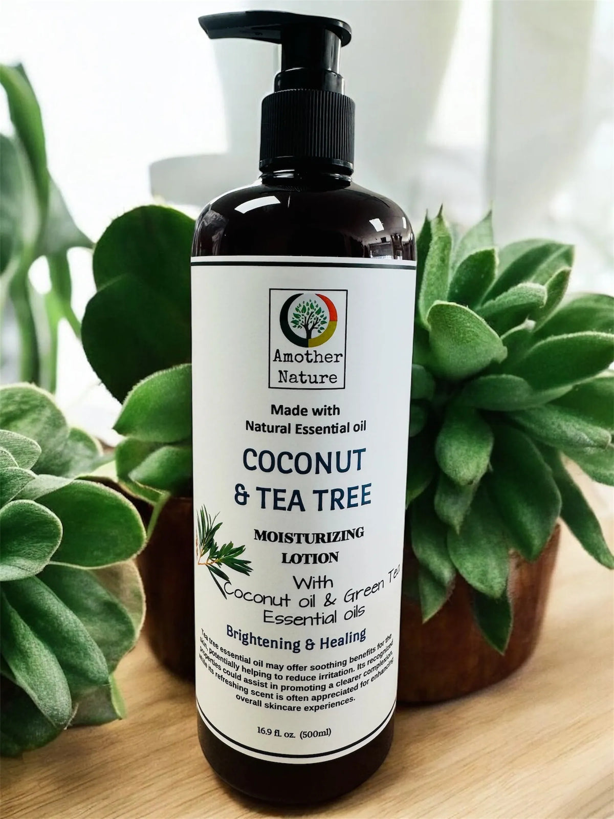 Coconut & Tea Tree - Body Lotion Infuse with Green Tea Essential oil - 16oz