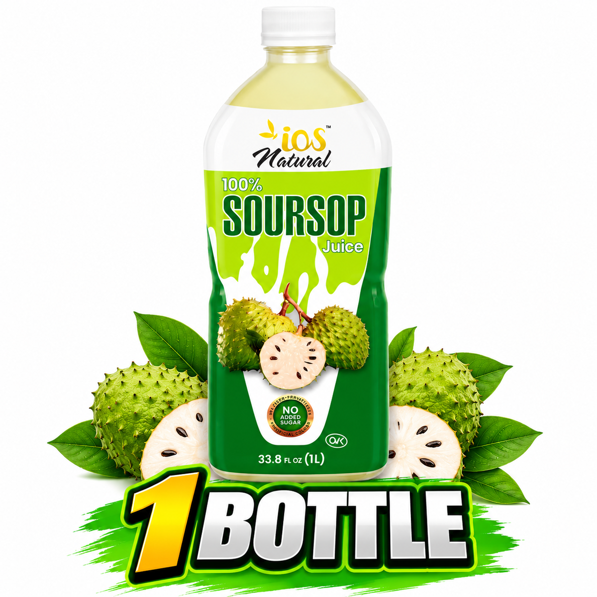 100% Soursop Juice 33.8 oz (1L) – No Added Sugar
