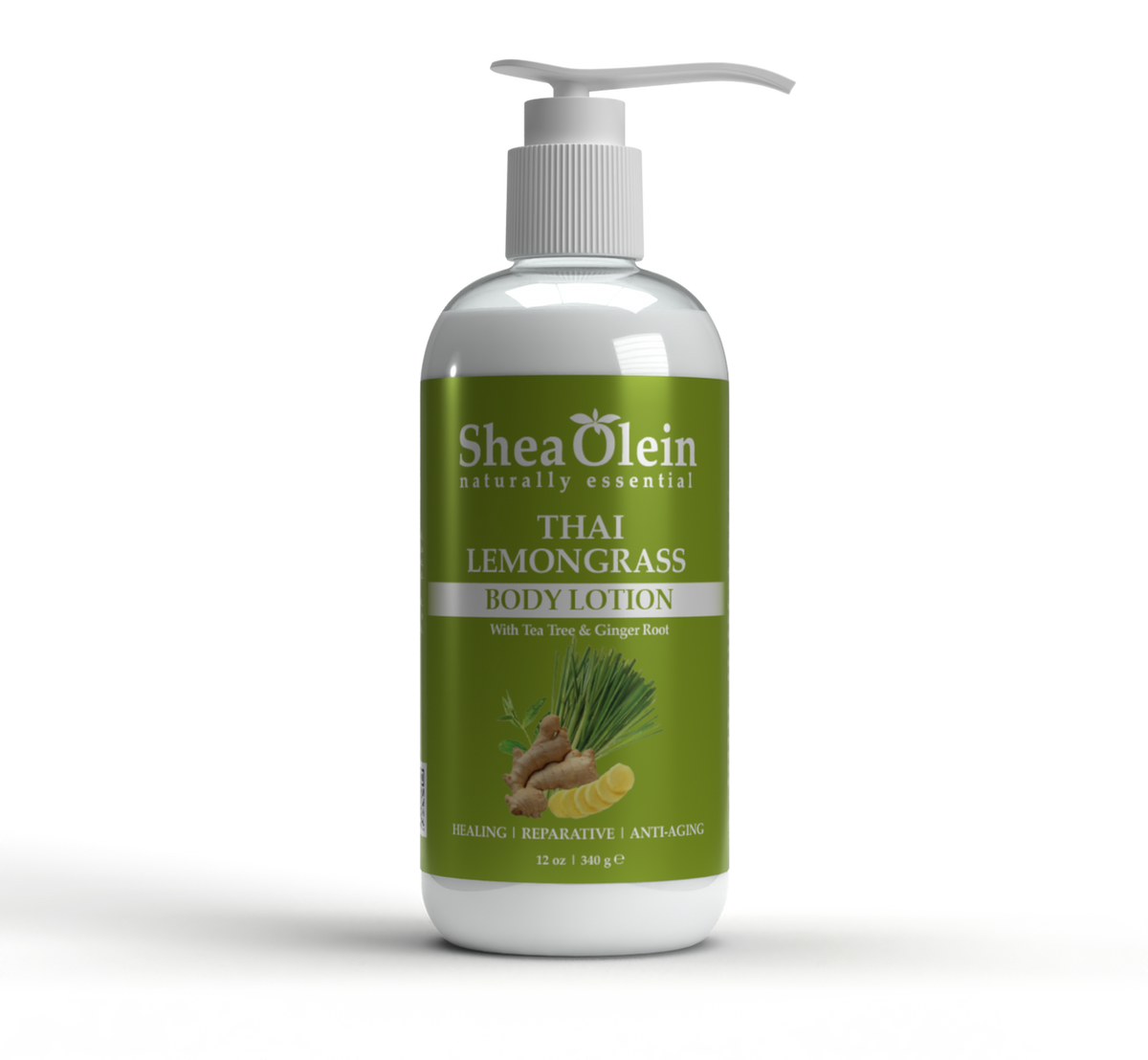 Organic Thai Lemongrass Body Lotion with Tea Tree Oil & Ginger Root Extract - 12oz