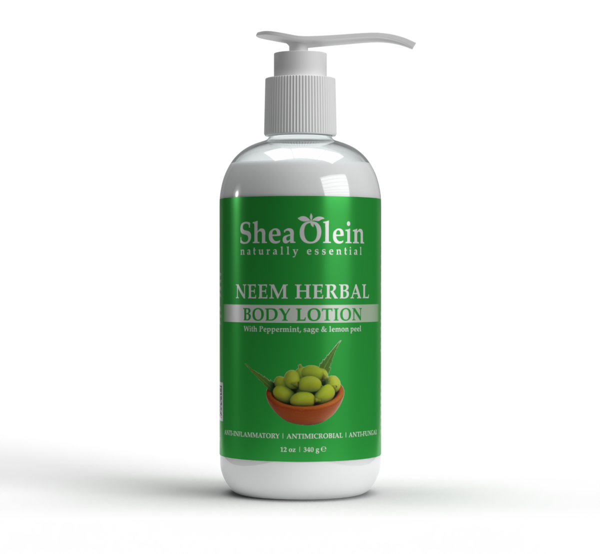 Neem Herbal Lotion With Peppermint, Sage & Lemon Peel - 12oz