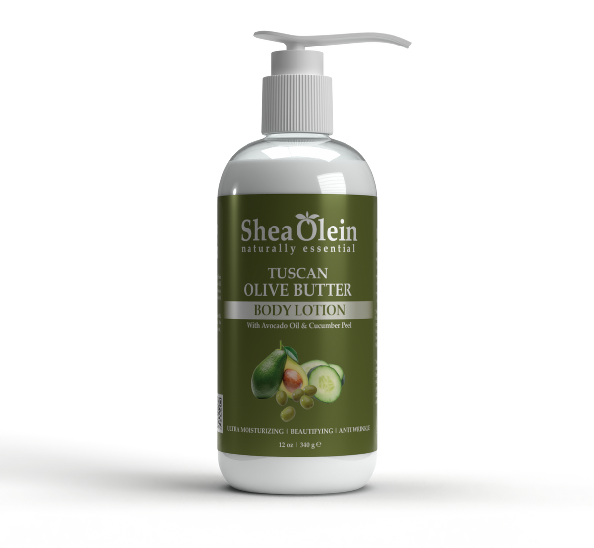 Organic Tuscan Olive Butter Body Lotion with Avocado Oil & Cucumber Peel - 12oz