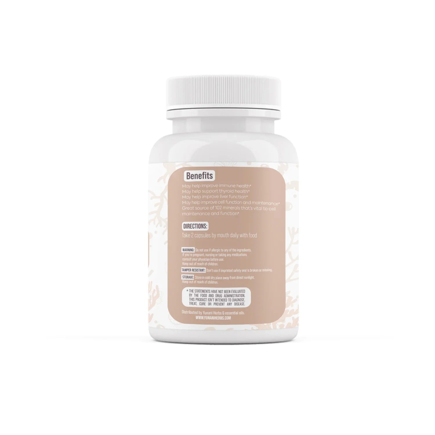 Sea Moss Bladderwrack Burdock 500mg each 60 vegan capsules