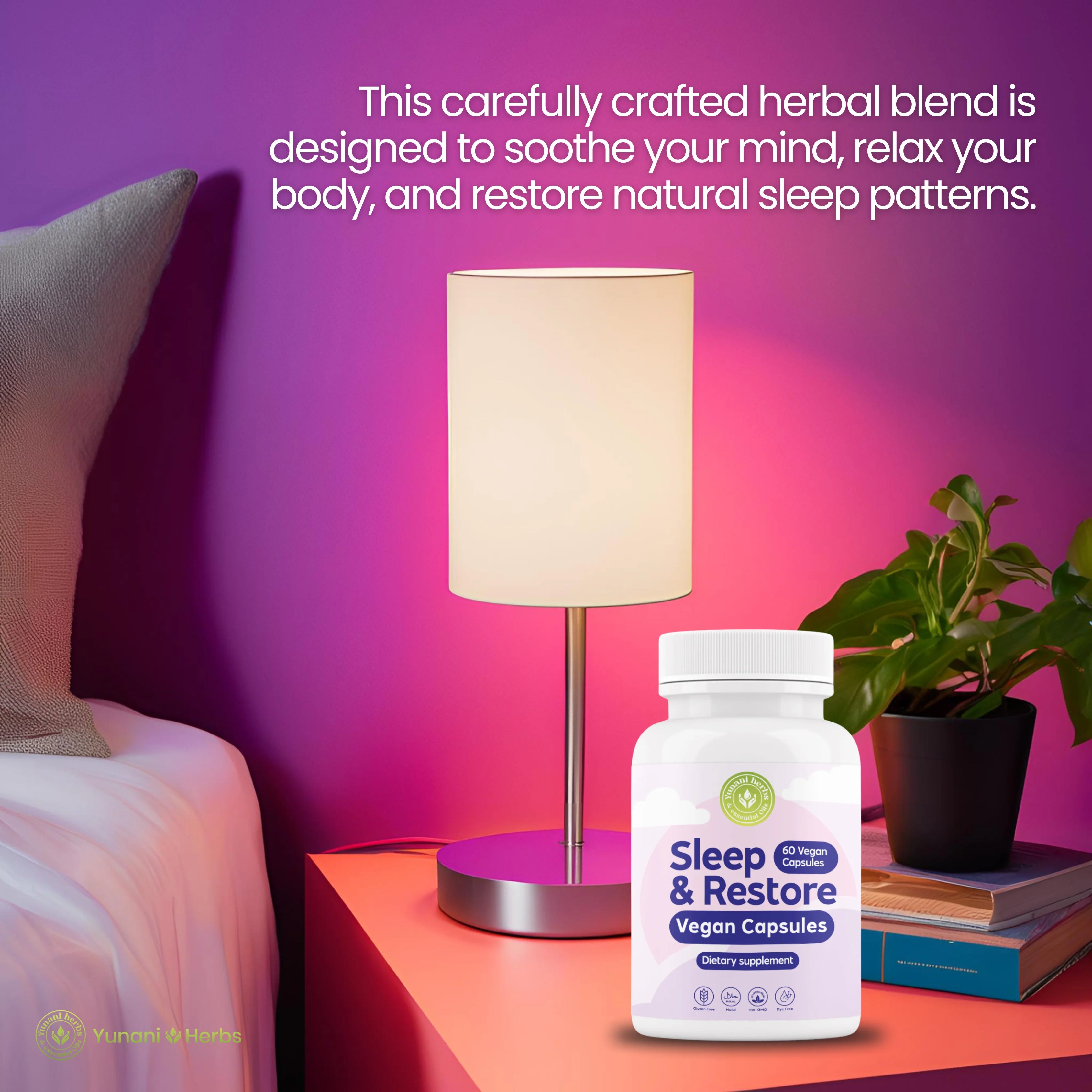 Yunani Herbs - Sleep & Restore Vegan Capsules