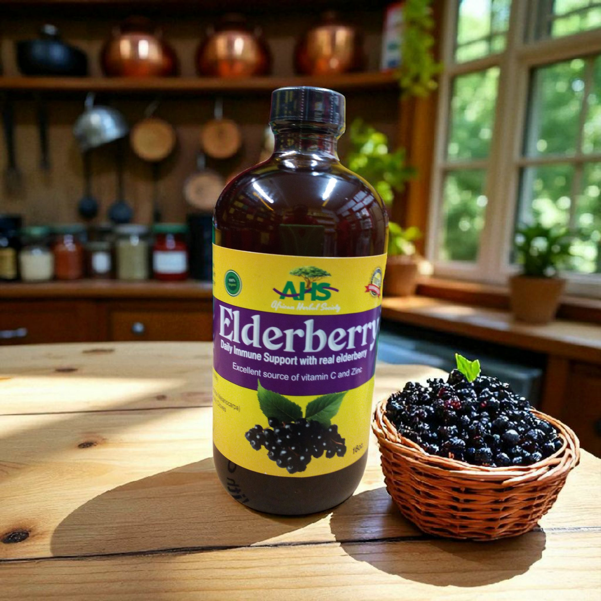 Elderberry (AHS)Daily Immune Support with real elderberry
Excellent source of vitamin C and Zinc